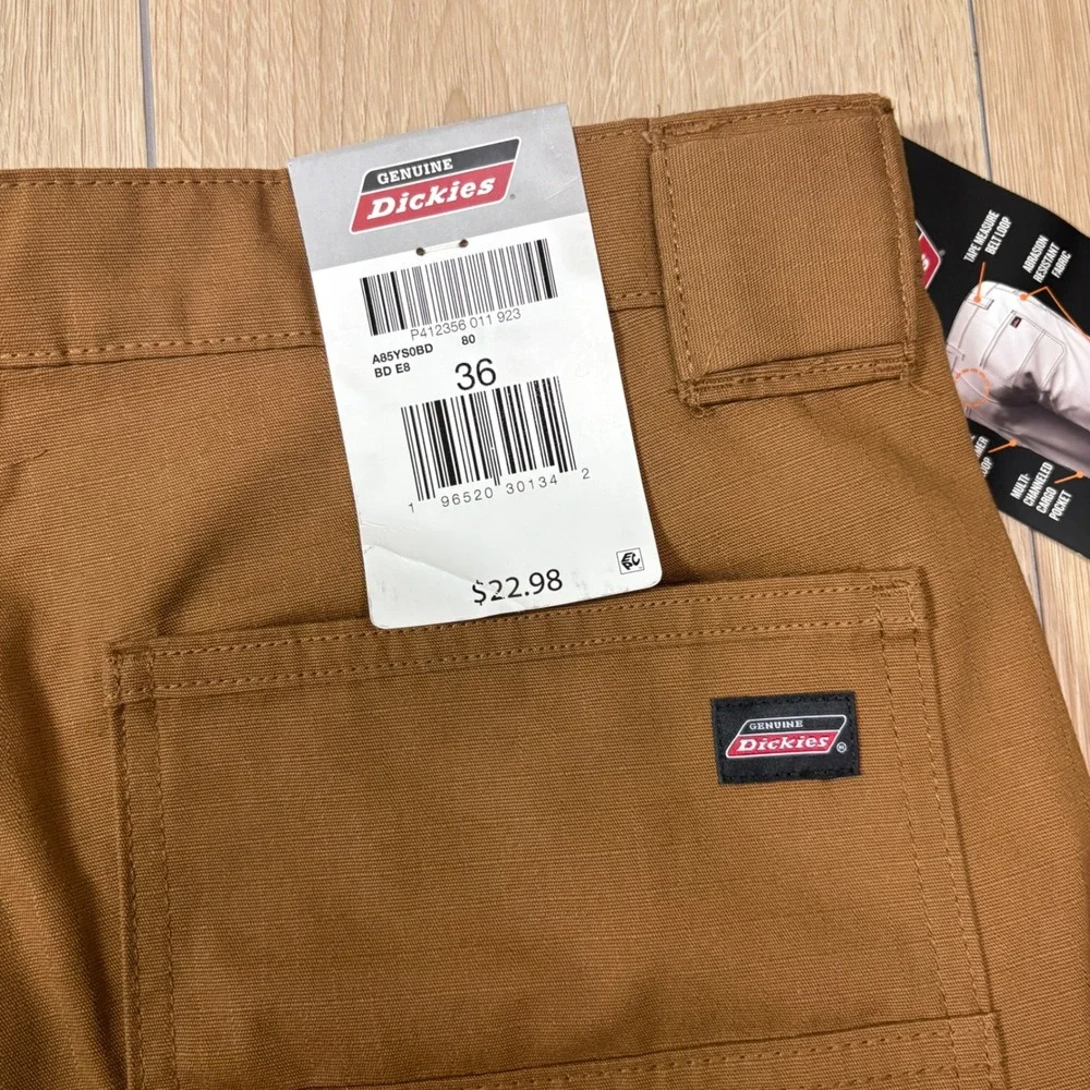 Genuine Dickies Ripstop Ultimate Cargo Shorts Brown Relaxed Fit 36 11